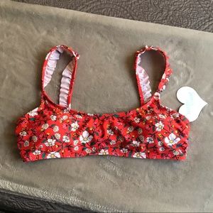 ⭐️B2G1⭐️ NWT SUGAR COAST RED FLORAL SWIM TOP